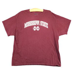 Russell Men's Mississippi State University T-Shirt Red XL Short Sleeve Crew Neck